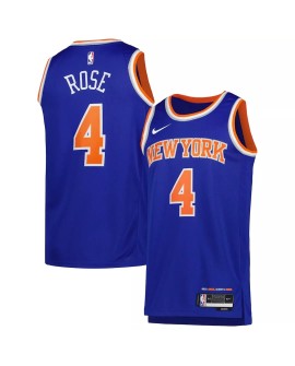 Maillot Swingman New York Knicks Derrick Rose #4 bleu 2022/23 pour hommes - Édition Icon