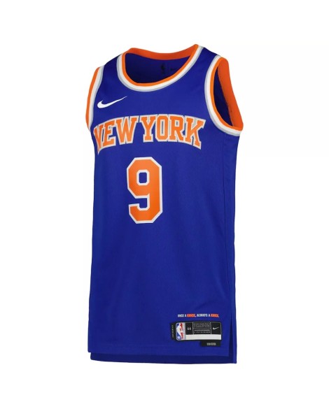 Maillot Swingman New York Knicks RJ Barrett #9 bleu 22/23 pour hommes - Édition Icon