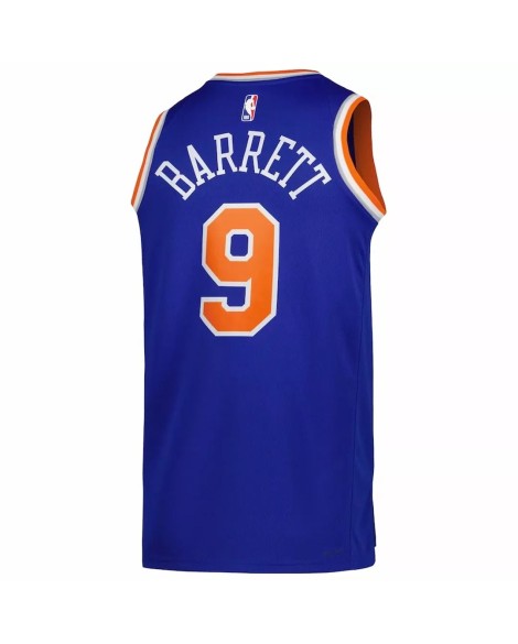 Maillot Swingman New York Knicks RJ Barrett #9 bleu 22/23 pour hommes - Édition Icon