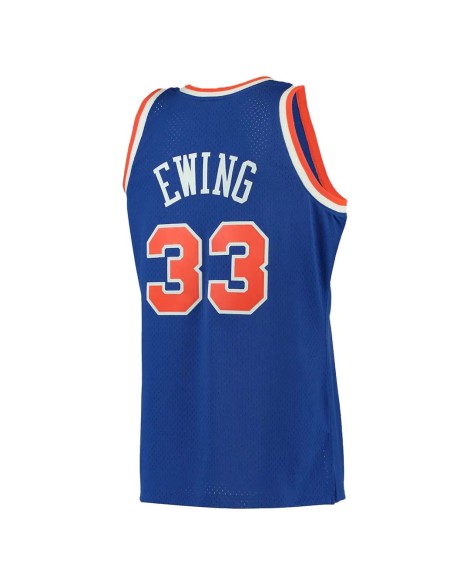 Maillot NBA rétro New York Knicks Patrick Ewing #33 Nike Bleu Swingman