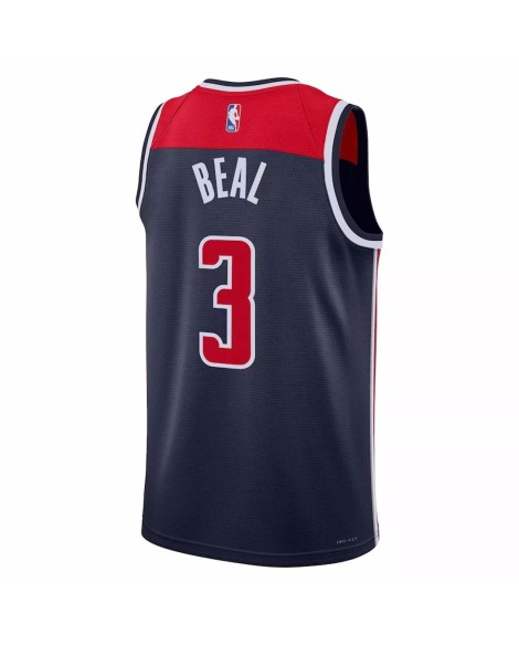 Maillot Swingman #3 Jordan Brand Navy 2022/23 des Washington Wizards pour hommes - Édition Statement