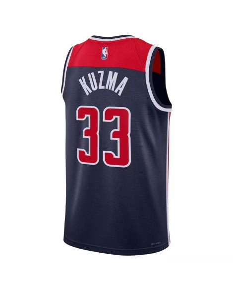 Maillot Swingman Washington Wizards Kyle Kuzma #33 Jordan Brand Navy 2022/23 pour hommes - Édition Statement