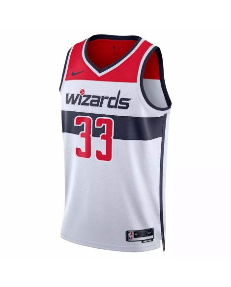 Maillot Swingman Washington Wizards Kyle Kuzma #33 Nike blanc 2022/23 pour hommes - Édition Association