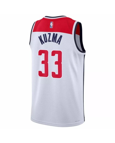 Maillot Swingman Washington Wizards Kyle Kuzma #33 Nike blanc 2022/23 pour hommes - Édition Association