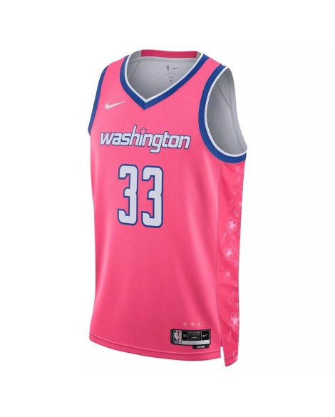 Maillot Swingman Nike Rose 2022/23 Kyle Kuzma #33 des Washington Wizards pour hommes - City Edition