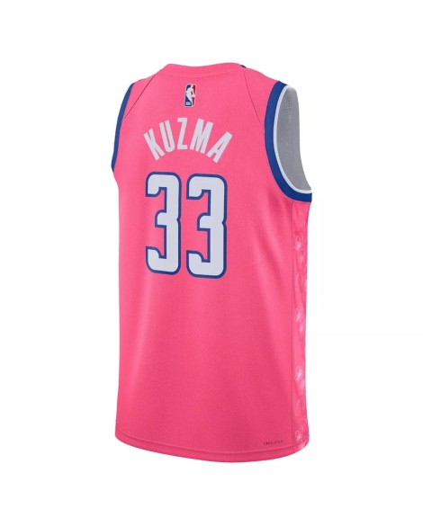 Maillot Swingman Nike Rose 2022/23 Kyle Kuzma #33 des Washington Wizards pour hommes - City Edition