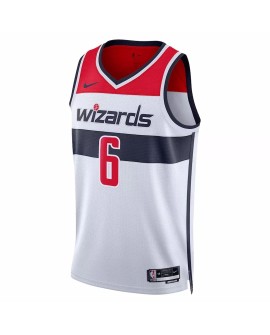 Maillot Swingman Washington Wizards Kristaps Porzingis #6 Nike blanc 2022/23 pour hommes - Édition Association