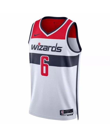Maillot Swingman Washington Wizards Kristaps Porzingis #6 Nike blanc 2022/23 pour hommes - Édition Association