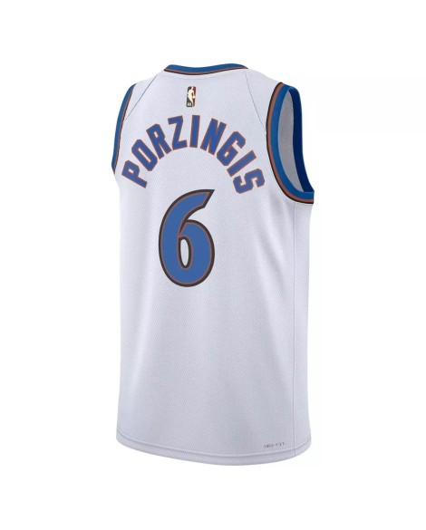 Maillot Swingman Washington Wizards Kristaps Porzingis #6 Nike blanc 2022/23 pour hommes - Édition classique