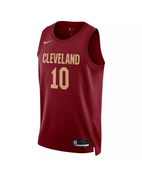 Maillot Swingman Nike Wine #10 Cleveland Cavaliers Darius Garland 2022/23 pour hommes - Édition Icon