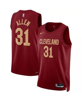 Maillot Swingman Cleveland Cavaliers Jarrett Allen #31 Nike Wine 2022/23 pour hommes - Édition Icon