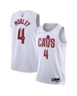 Maillot Swingman Cleveland Cavaliers Evan Mobley #4 Nike blanc 2022/23 pour hommes - Édition Association