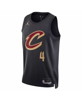 Maillot Swingman Cleveland Cavaliers Evan Mobley #4 Jordan Brand noir 2022/23 pour hommes - Édition Statement