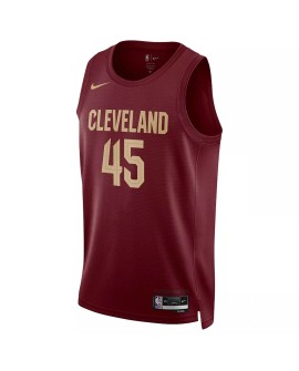 Maillot Swingman Cleveland Cavaliers Donovan Mitchell #45 Nike Wine 2022/23 pour hommes - Édition Icon