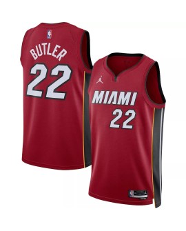 Maillot Swingman Miami Heat Jimmy Butler #22 Jordan Brand rouge 2022/23 pour hommes - Édition Statement