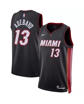 Maillot Swingman Miami Heat Bam Adebayo #13 noir 22/23 pour hommes - Édition Icon