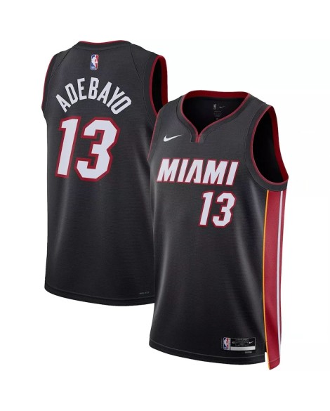 Maillot Swingman Miami Heat Bam Adebayo #13 noir 22/23 pour hommes - Édition Icon