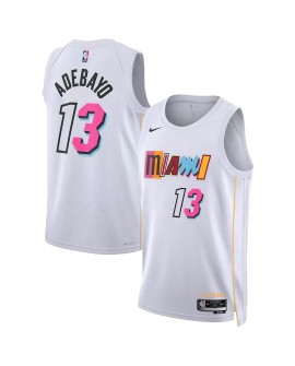 Maillot Swingman Miami Heat Bam Adebayo #13 Nike blanc 2022/23 pour homme - City Edition