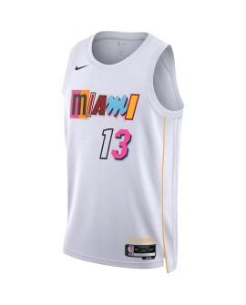 Maillot Swingman Miami Heat Bam Adebayo #13 Nike blanc 2022/23 pour homme - City Edition
