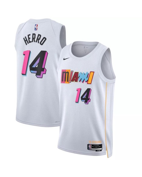 Maillot Swingman Miami Heat Tyler Herro #14 Nike blanc 2022/23 pour hommes - City Edition