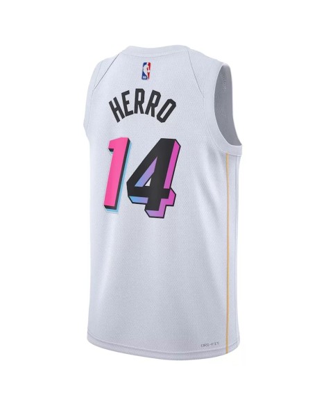 Maillot Swingman Miami Heat Tyler Herro #14 Nike blanc 2022/23 pour hommes - City Edition