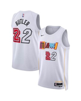 Maillot Swingman Miami Heat Jimmy Butler #22 Nike blanc 2022/23 pour homme - City Edition