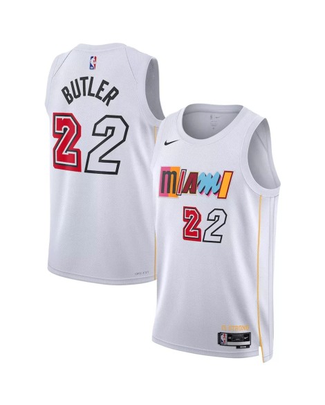 Maillot Swingman Miami Heat Jimmy Butler #22 Nike blanc 2022/23 pour homme - City Edition