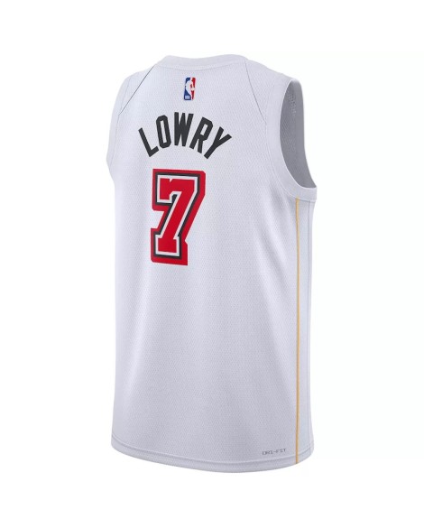 Miami Heat Kyle Lowry #7 Nike Blanc 2022/23 Swingman Maillot - City Edition