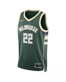 Maillot Swingman Milwaukee Bucks Khris Middleton #22 Hunter Green 22/23 pour hommes - Édition Icon