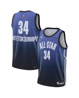 Maillot Swingman Giannis Antetokounmpo Jordan Brand bleu 2023 NBA All-Star Game pour homme