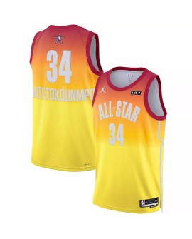 Maillot Swingman Giannis Antetokounmpo Jordan Brand orange 2023 NBA All-Star Game pour homme