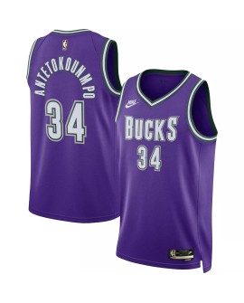 Maillot Swingman Milwaukee Bucks Giannis Antetokounmpo Nike violet 2022/23 pour homme - Édition classique