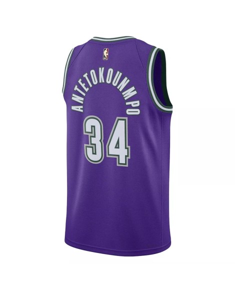 Maillot Swingman Milwaukee Bucks Giannis Antetokounmpo Nike violet 2022/23 pour homme - Édition classique